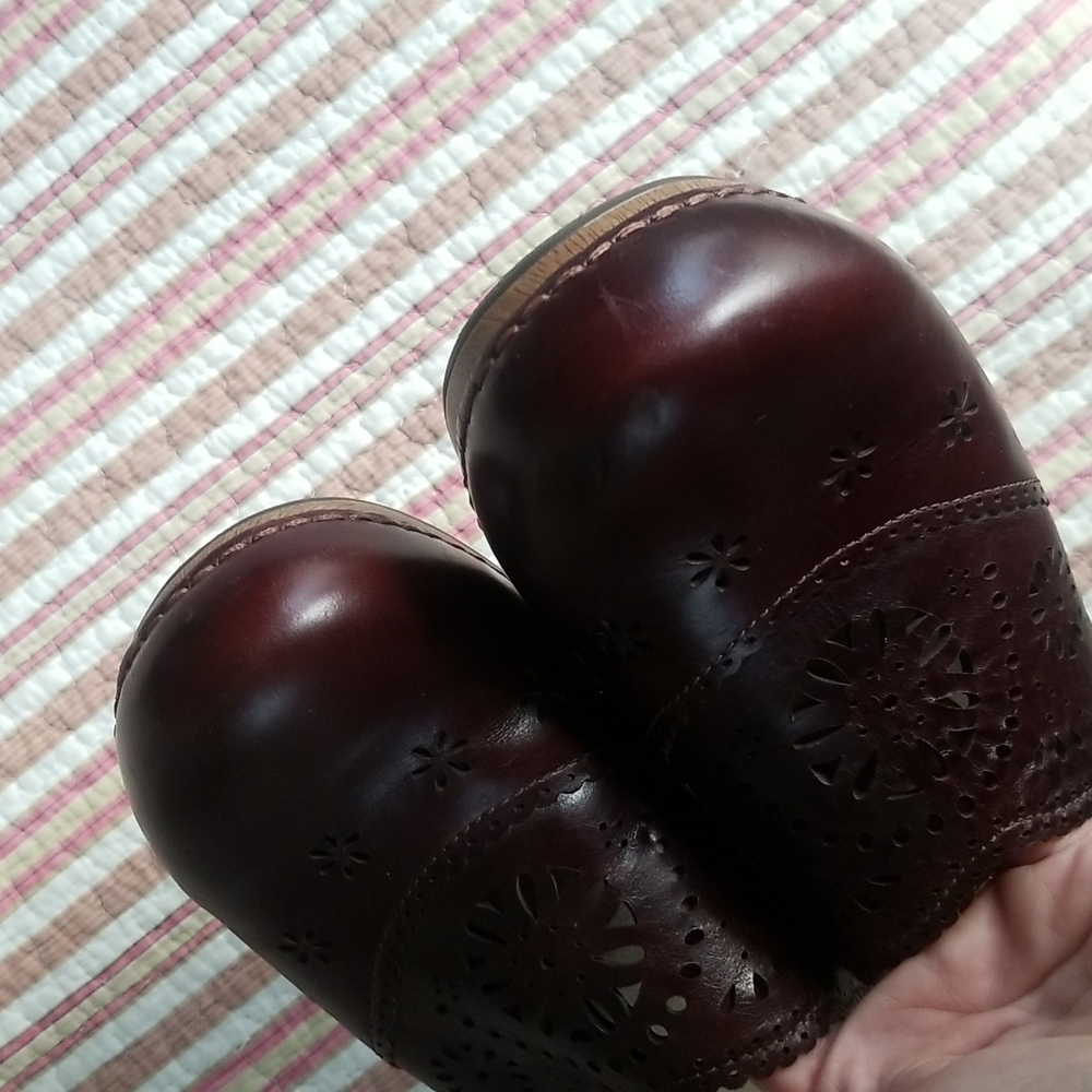 Dansko Leather Upper/Lining Brown Clogs - image 8